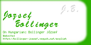 jozsef bollinger business card